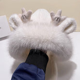 Plush Knitted Hat Women's Winter